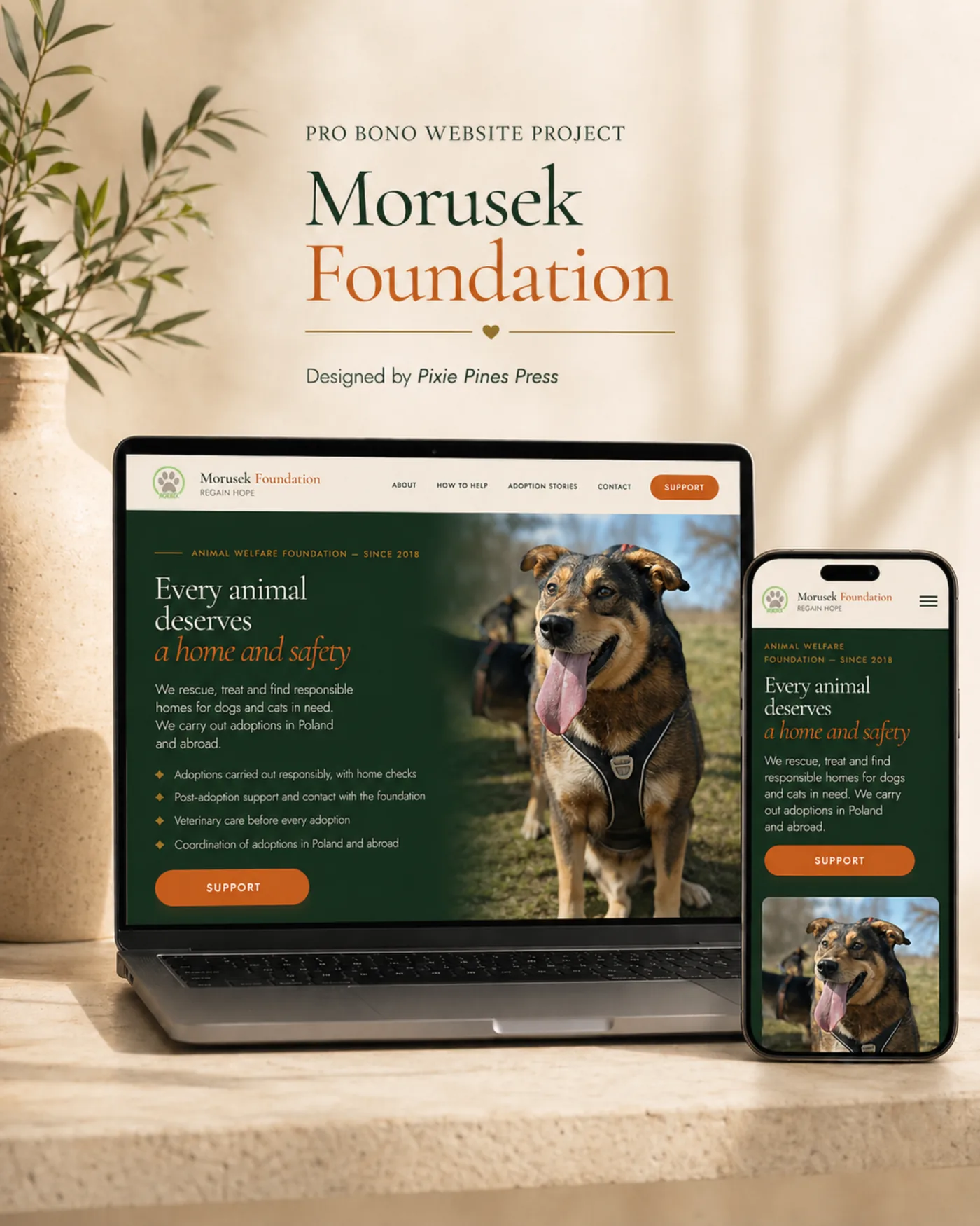 Fundacja Morusek website preview
